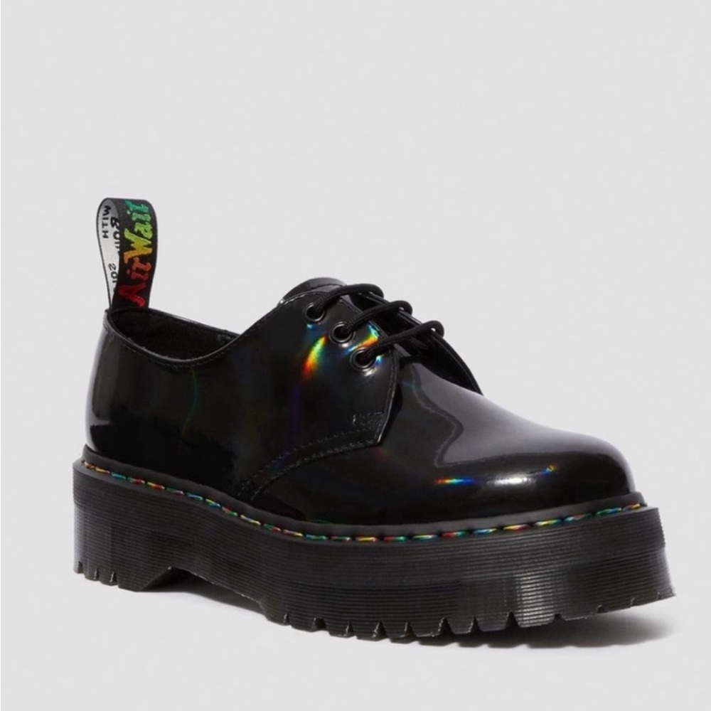 Doc Martens 1461 Rainbow Patent Platforms